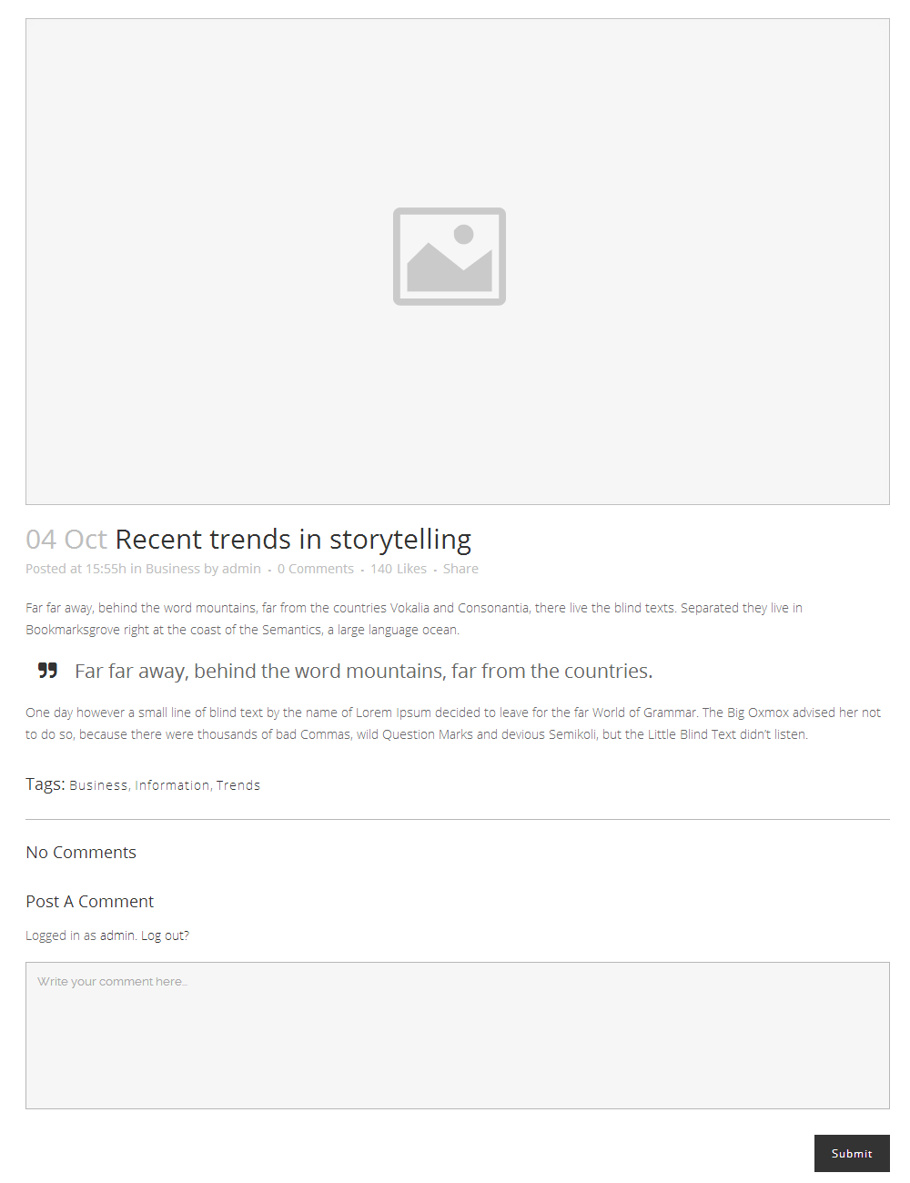 No Sidebar Layout