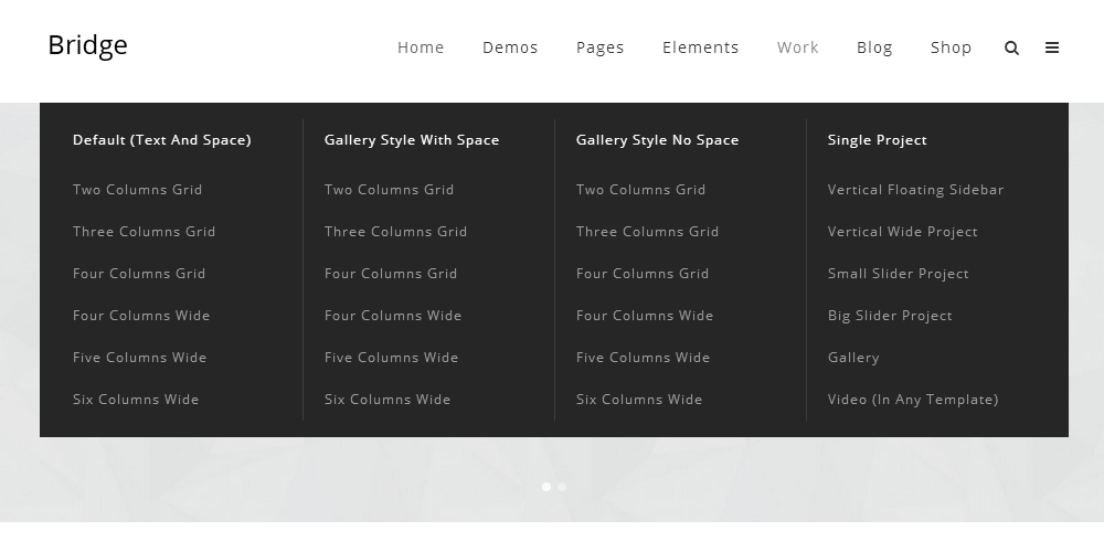Wide Menu Dropdown