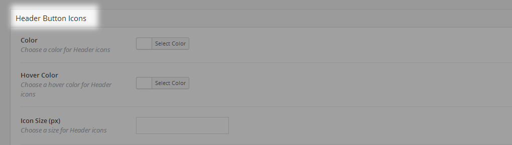Header Button Icons - Admin
