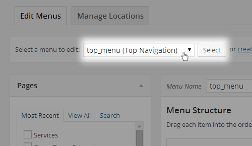Top Navigation
